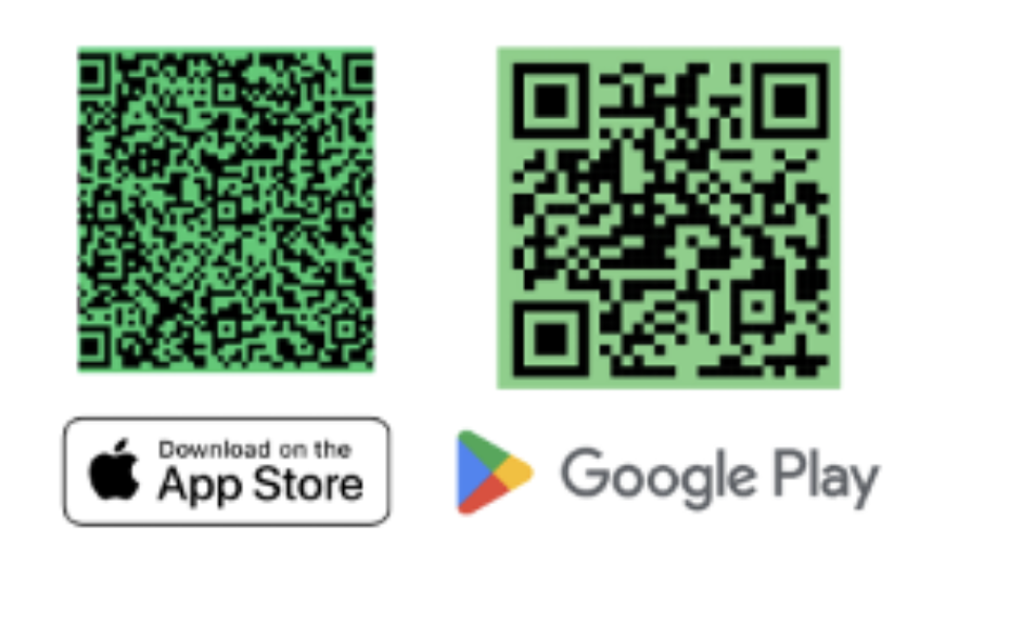 Códigos QR para descargar la app Smart-Locator en App Store y Google Play